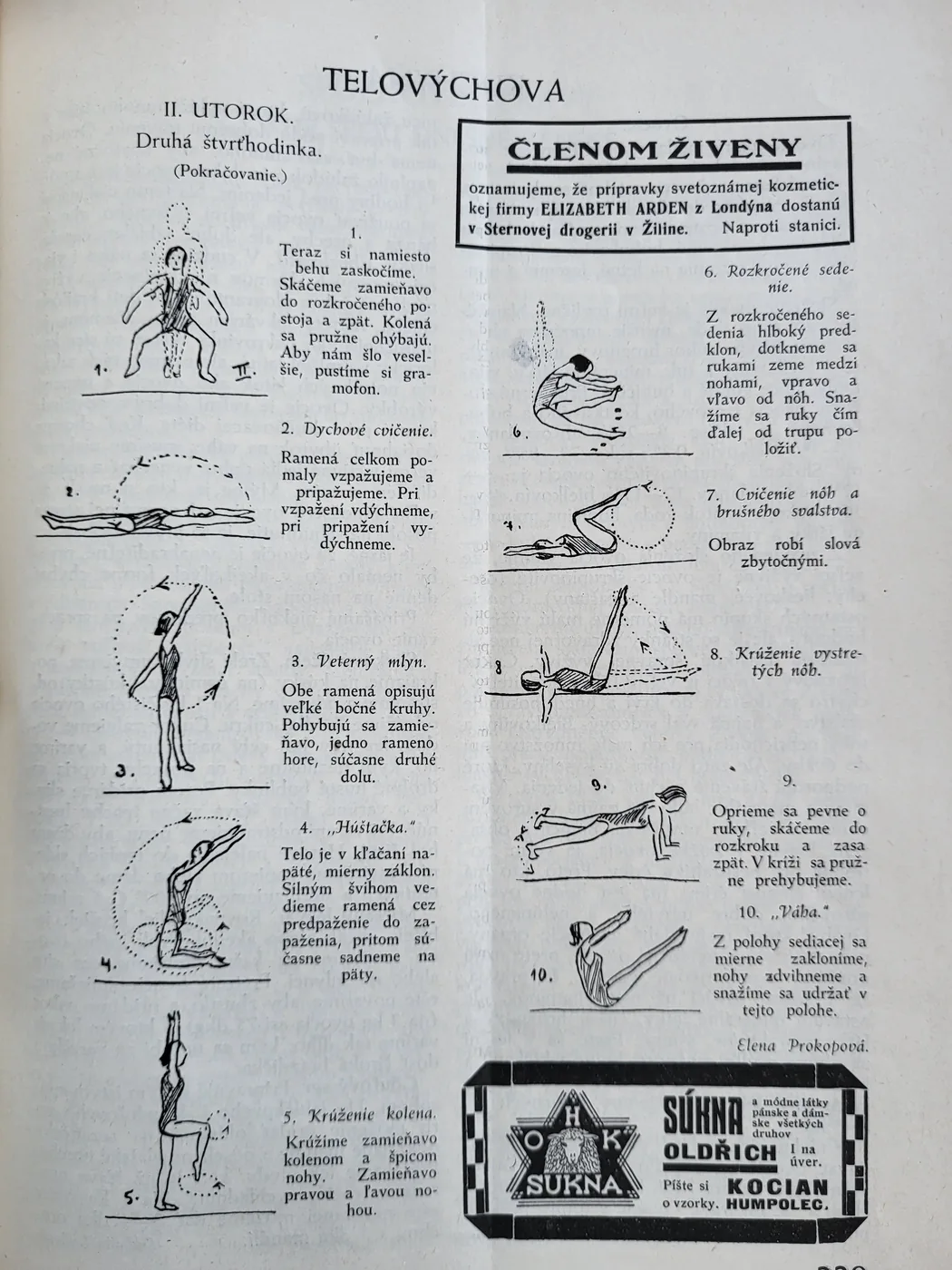 Article Exercise, Živena 1937
