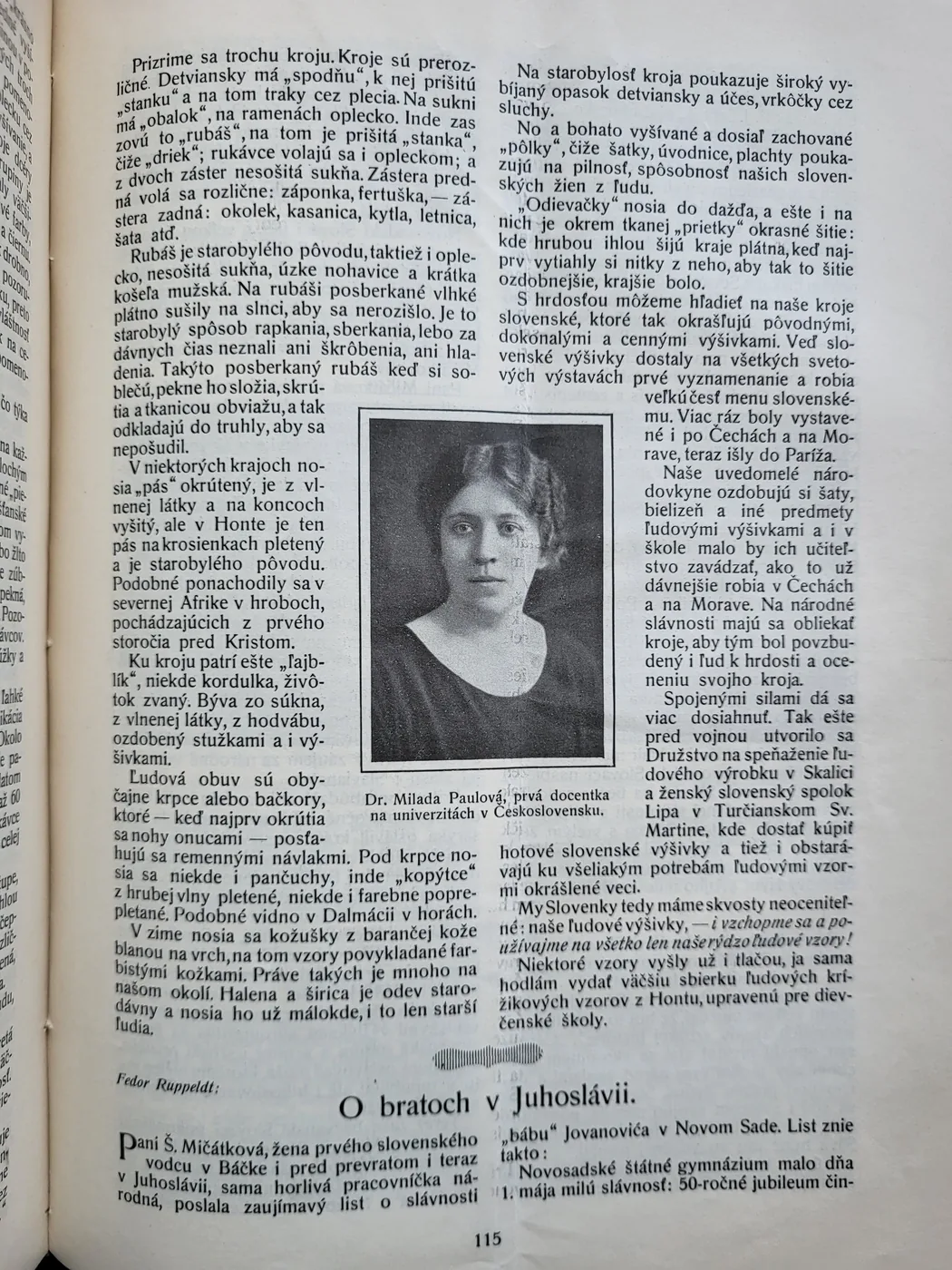 Article On Folk Costumes, Živena 1924, part III.